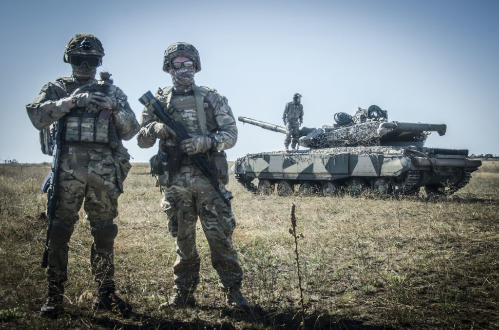 Тренування піхоти з танкістами АЗОВ