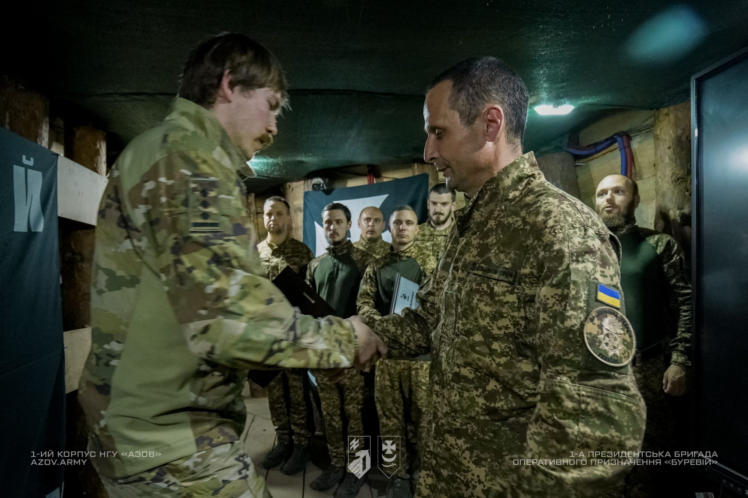 У день 31-річчя, командир 1-го корпусу Національної гвардії України «Азов», полковник Денис Прокопенко привітав 1-у Президентську бригаду «Буревій», 14-у бригаду «Червона Калина» і 15-у бригаду «Кара-Даг», а також спільно з командирами бригад вручив бійцям заслужені нагороди. Зокрема, вперше були вручені відзнаки 1-го корпусу НГУ «Азов».