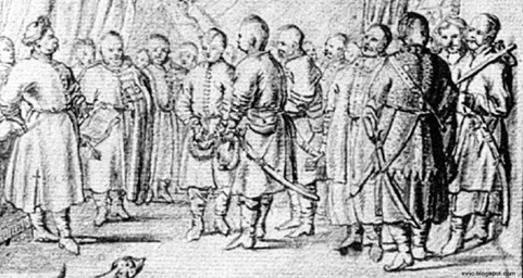 «Козацькі посли у Януша Радзівіла» (гравюра А. ван Вестерфельда)