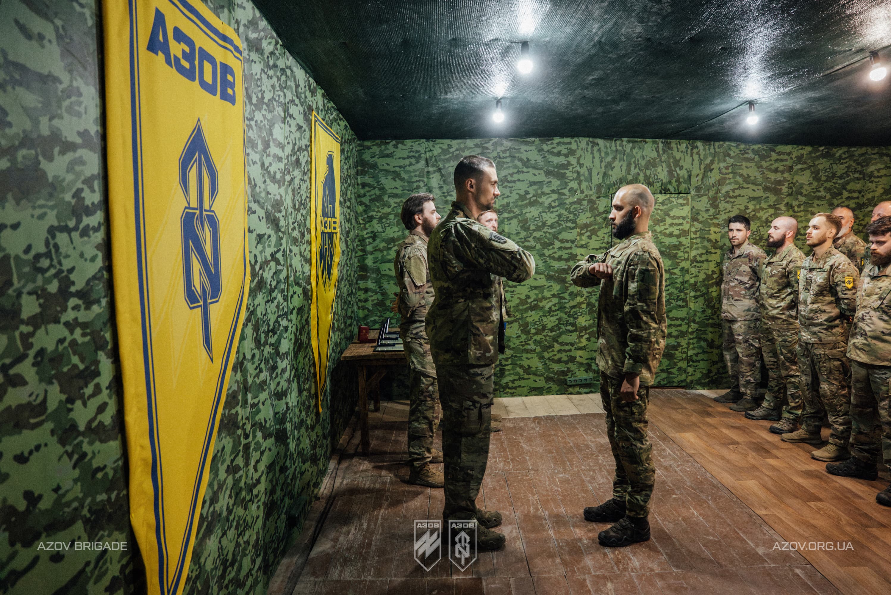 Церемонія вручення бригадних відзнак військовослужбовцям батальйону безпілотних систем 12-ї бригади «Азов»