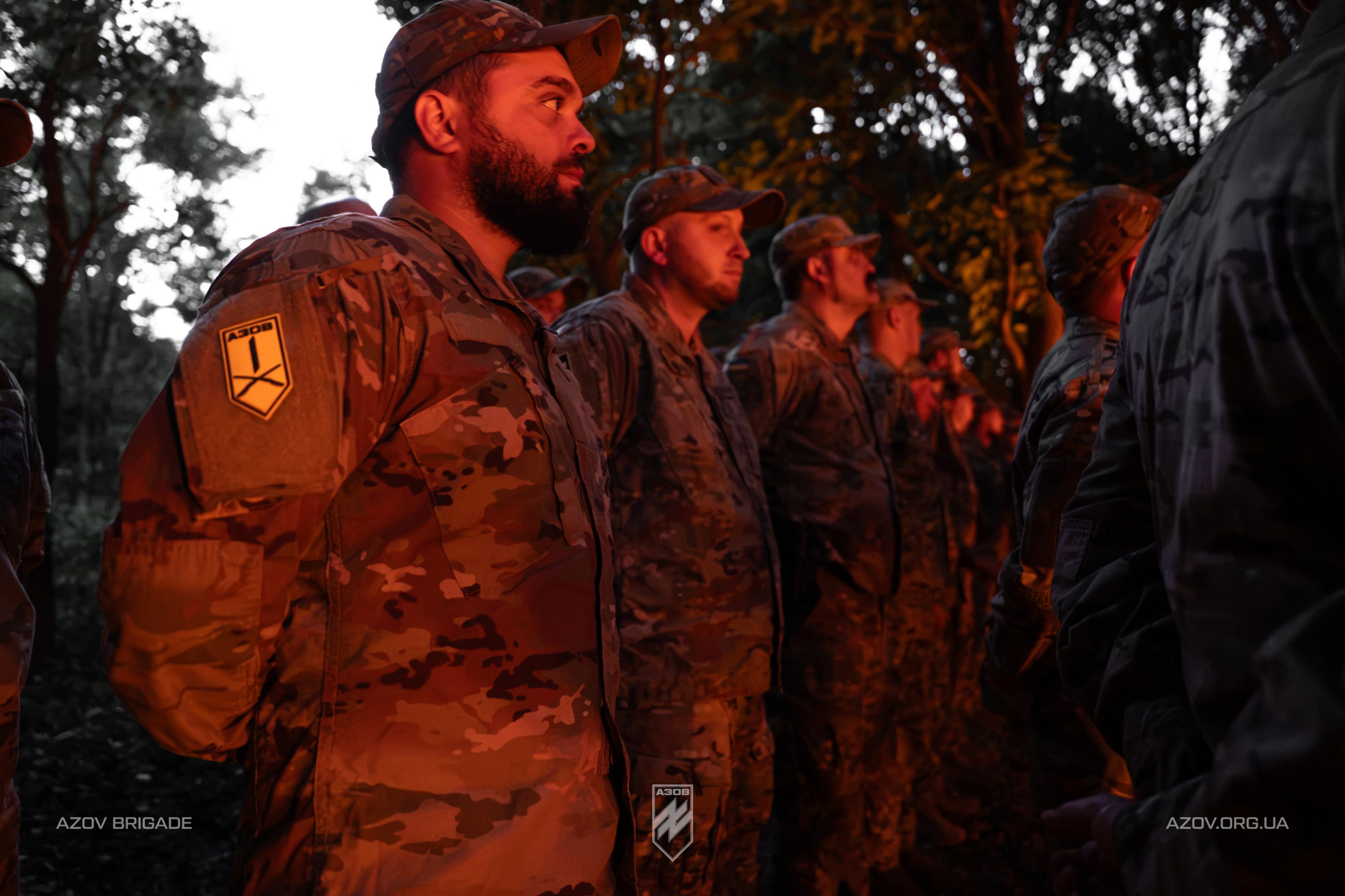 Військовослужбовці 12-ї бригади спецпризначення «Азов» під час урочистого нагородження